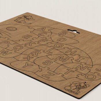 Intra απο ξύλο plywood 3mm-4mm πάχος - Εκπαιδευτικό Baby Puzzle Rabbit Alphabet Δίασταση 30x20 cm INTRAFABR-117959152 - Image 4