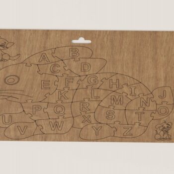 Intra απο ξύλο plywood 3mm-4mm πάχος - Εκπαιδευτικό Baby Puzzle Rabbit Alphabet Δίασταση 30x20 cm INTRAFABR-117959152 - Image 7