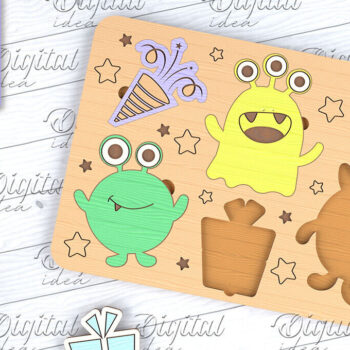 Intra απο ξύλο plywood 3mm-4mm πάχος - Εκπαιδευτικό Παζλ για παιδιά με  Δίασταση 30x20 cm INTRAFABR-88228011 - Image 7