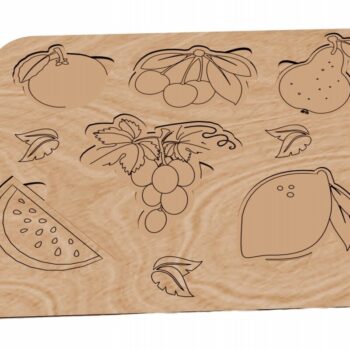 Intra απο ξύλο plywood 3mm-4mm πάχος - Εκπαιδευτικό παζλ Φρούτα και Μούρα Δίασταση 300x216 cm INTRAFABR-114211452 - Image 1