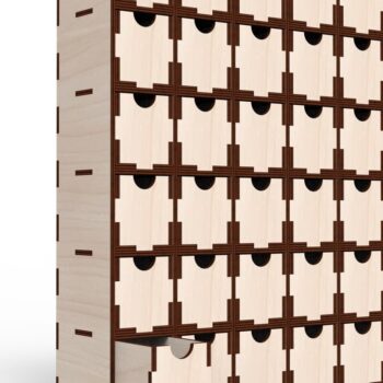 Intra απο ξύλο plywood 3mm-4mm πάχος - Αποτελεσματικός χώρος αποθήκευσης γραφείου 30 συρταριών Δίασταση 30x20 cm INTRAFABR-111162975 - Image 1