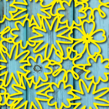 Intra απο ξύλο plywood 3mm-4mm πάχος - Στεφάνι αυγών, πεταλούδων και λουλουδιών 3d  Δίασταση 15x15 cm INTRAFABR-25959034 - Image 2