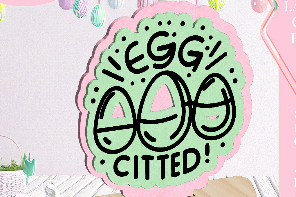 Intra απο ξύλο plywood 3mm-4mm πάχος - Egg-Citted Πασχαλινό Στολίδι Laser Cut  Δίασταση 6x6 cm INTRAFABR-116217750