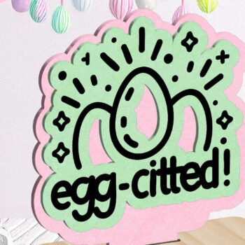 Intra απο ξύλο plywood 3mm-4mm πάχος - Egg-Citted Πασχαλινό Στολίδι Laser Cut Δίασταση 6x6 cm INTRAFABR-116217769 - Image 1