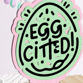 Intra απο ξύλο plywood 3mm-4mm πάχος - Egg-Citted Πασχαλινό Στολίδι Laser Cut Δίασταση 6x6 cm INTRAFABR-116217723 - Image 1