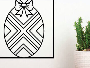 Intra απο ξύλο plywood 3mm-4mm πάχος - Πασχαλινό αυγό κομμένο με λέιζερ λίμα διακόσμηση τοίχου Δίασταση 40x50 cm INTRAFABR-66918919 - Image 2