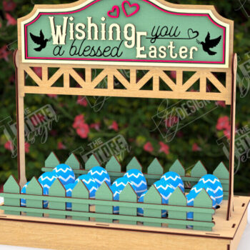 Intra απο ξύλο plywood 3mm-4mm πάχος - Αυγοστάσιο Πάσχα | Πασχαλινή Αυγοθήκη|CNC Δίασταση 15x15 cm INTRAFABR-117877391 - Image 1