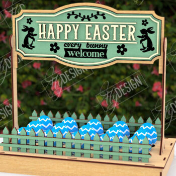 Intra απο ξύλο plywood 3mm-4mm πάχος - Αυγοστάσιο Πάσχα | Πασχαλινή Αυγοθήκη|CNC Δίασταση 15x15 cm INTRAFABR-117877448 - Image 1