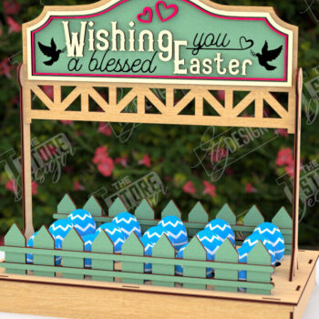 Intra απο ξύλο plywood 3mm-4mm πάχος - Αυγοστάσιο Πάσχα | Πασχαλινή Αυγοθήκη|CNC Δίασταση 15x15 cm INTRAFABR-117877307 - Image 1