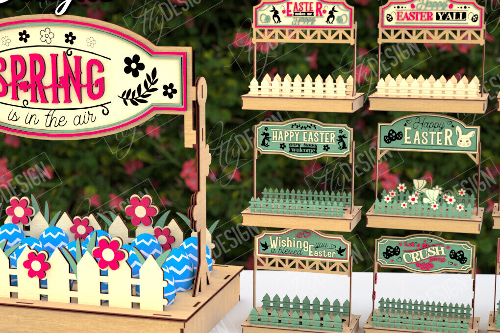 Intra απο ξύλο plywood 3mm-4mm πάχος - Στάση αυγών για το πασχαλινό πακέτο | Αρχεία CNC Δίασταση 15x15 cm INTRAFABR-118280479