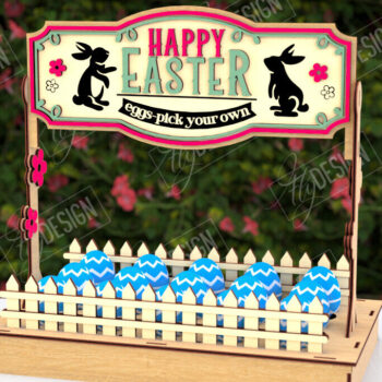 Intra απο ξύλο plywood 3mm-4mm πάχος - Στάση αυγών για το πασχαλινό πακέτο | Αρχεία CNC Δίασταση 15x15 cm INTRAFABR-118280479 - Image 4