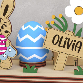 Intra απο ξύλο plywood 3mm-4mm πάχος - Αυγοστάσιο για το Πάσχα | Πασχαλινή αυγοθήκη Δίασταση 15x15 cm INTRAFABR-116205440 - Image 1