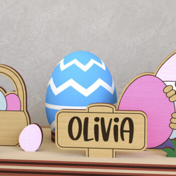 Intra απο ξύλο plywood 3mm-4mm πάχος - Αυγοστάσιο για το Πάσχα | Πασχαλινή αυγοθήκη Δίασταση 15x15 cm INTRAFABR-116205456 - Image 1