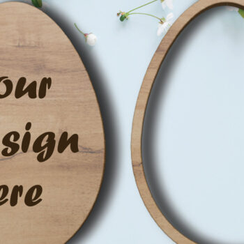 Intra απο ξύλο plywood 3mm-4mm πάχος - Egg , Silhouette, κοπής με λέιζερ Δίασταση 15x15 cm INTRAFABR-63674428 - Image 2