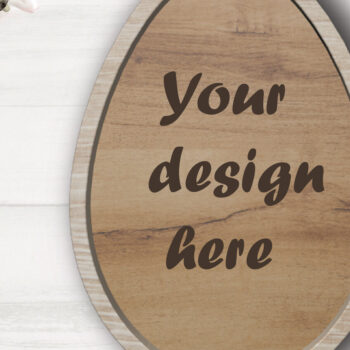 Intra απο ξύλο plywood 3mm-4mm πάχος - Egg , Silhouette, κοπής με λέιζερ Δίασταση 15x15 cm INTRAFABR-63674428 - Image 3