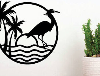 Intra απο ξύλο plywood 3mm-4mm πάχος - Egret Laser Cut File Art Wall Art Heron Δίασταση 40x50 cm INTRAFABR-67791659 - Image 2