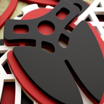 Intra απο ξύλο plywood 3mm-4mm πάχος - Αιγυπτιακός Σκαραβαίος |  αποκοπής με 3D επίπεδα Δίασταση 6x6 cm INTRAFABR-36556266 - Image 8