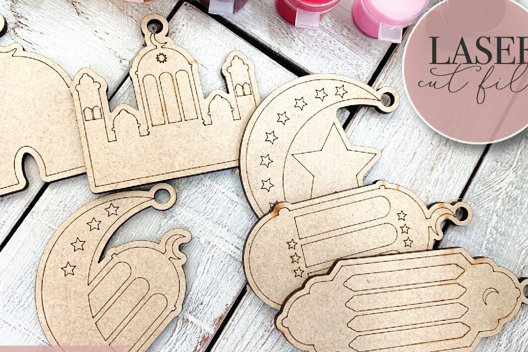 Intra απο ξύλο plywood 3mm-4mm πάχος - Eid and Ramadan Paint Kit  Δίασταση 30x20 cm INTRAFABR-73142213