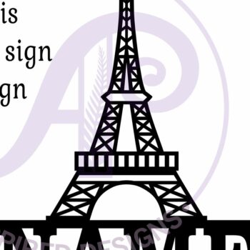 Intra απο ξύλο plywood 3mm-4mm πάχος - Σήμα ονόματος Πύργου του Άιφελ  Laser Cut Δίασταση 30x20 cm INTRAFABR-115173892 - Image 4