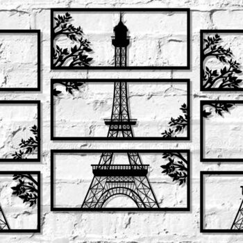 Intra απο ξύλο plywood 3mm-4mm πάχος - Χειροτεχνία διακόσμησης εσωτερικού τοίχου του Πύργου του Άιφελ Δίασταση 20x20 cm INTRAFABR-25594617 - Image 2