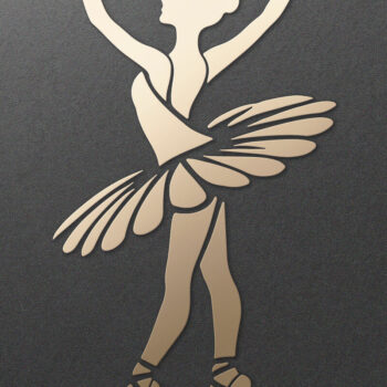 Intra απο ξύλο plywood 3mm-4mm πάχος - Κομψή μπαλαρίνα που χορεύει  Δίασταση 30x20 cm INTRAFABR-115240437 - Image 3