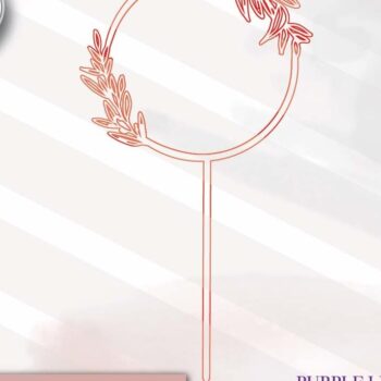 Intra απο ξύλο plywood 3mm-4mm πάχος - Κομψό Cake Topper  Δίασταση 20x20 cm INTRAFABR-71917917 - Image 2