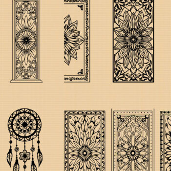 Intra απο ξύλο plywood 3mm-4mm πάχος - Κομψό Floral Border Design Δίασταση 40x50 cm INTRAFABR-123829711 - Image 1