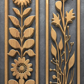 Intra απο ξύλο plywood 3mm-4mm πάχος - Κομψά πάνελ με λουλούδια κοπής με λέιζερ Δίασταση 3200x7200 cm INTRAFABR-124674769 - Image 6