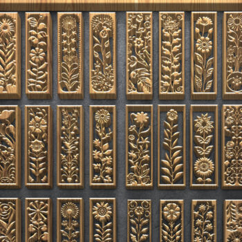 Intra απο ξύλο plywood 3mm-4mm πάχος - Κομψά πάνελ με λουλούδια κοπής με λέιζερ Δίασταση 3200x7200 cm INTRAFABR-124924030 - Image 1