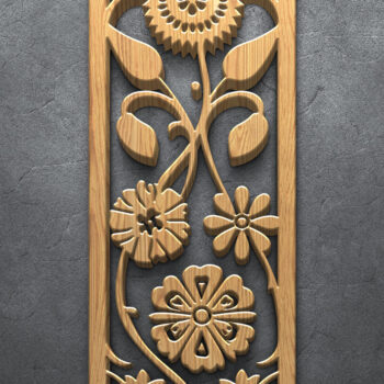 Intra απο ξύλο plywood 3mm-4mm πάχος - Κομψά πάνελ με λουλούδια κοπής με λέιζερ Δίασταση 3200x7200 cm INTRAFABR-124924030 - Image 4