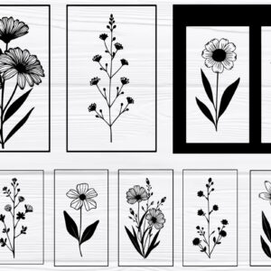 Intra απο ξύλο plywood 3mm-4mm πάχος - Κομψή δέσμη τέχνης τοίχου με φλοράλ  Δίασταση 40x50 cm INTRAFABR-124924815