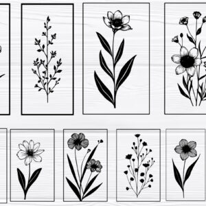 Intra απο ξύλο plywood 3mm-4mm πάχος - Κομψή δέσμη τέχνης τοίχου με φλοράλ  Δίασταση 40x50 cm INTRAFABR-124924888