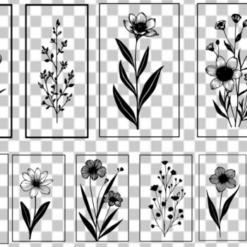 Intra απο ξύλο plywood 3mm-4mm πάχος - Κομψή δέσμη τέχνης τοίχου με φλοράλ  Δίασταση 40x50 cm INTRAFABR-124924888 - Image 2