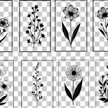 Intra απο ξύλο plywood 3mm-4mm πάχος - Κομψή δέσμη τέχνης τοίχου με φλοράλ  Δίασταση 40x50 cm INTRAFABR-124924641 - Image 2