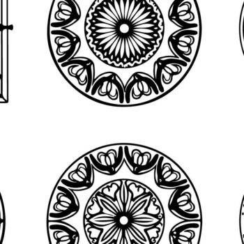 Intra απο ξύλο plywood 3mm-4mm πάχος - Κομψή δέσμη με floral πάνελ  Δίασταση 6x6 cm INTRAFABR-125246499 - Image 4