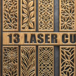 Intra απο ξύλο plywood 3mm-4mm πάχος - Κομψή δέσμη με floral πάνελ  Δίασταση 3600x5400 cm INTRAFABR-123038326