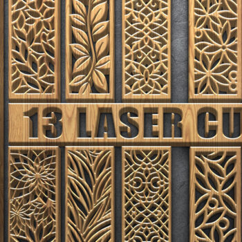 Intra απο ξύλο plywood 3mm-4mm πάχος - Κομψή δέσμη με floral πάνελ  Δίασταση 3600x5400 cm INTRAFABR-123038326 - Image 1