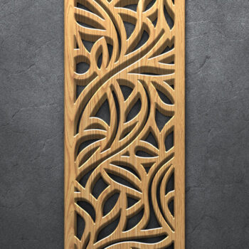 Intra απο ξύλο plywood 3mm-4mm πάχος - Κομψή δέσμη με floral πάνελ  Δίασταση 3600x5400 cm INTRAFABR-123038326 - Image 5