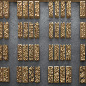 Intra απο ξύλο plywood 3mm-4mm πάχος - Κομψό πακέτο λουλουδιών  Δίασταση 3200x7200 cm INTRAFABR-125106356