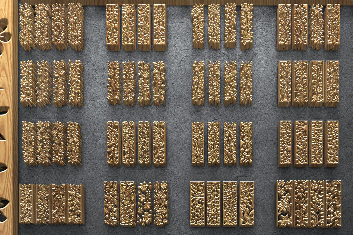 Intra απο ξύλο plywood 3mm-4mm πάχος - Κομψό πακέτο λουλουδιών  Δίασταση 3200x7200 cm INTRAFABR-125106356