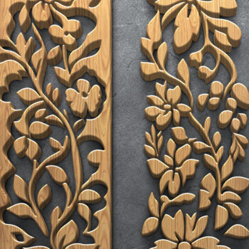 Intra απο ξύλο plywood 3mm-4mm πάχος - Κομψό πακέτο λουλουδιών  Δίασταση 3200x7200 cm INTRAFABR-125106356 - Image 2