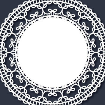 Intra απο ξύλο plywood 3mm-4mm πάχος - Κομψό Δαντελένιο Δαντελένιο Στρογγυλό Πλαίσιο Πακέτο  Δίασταση 20x25 cm INTRAFABR-112012350 - Image 3