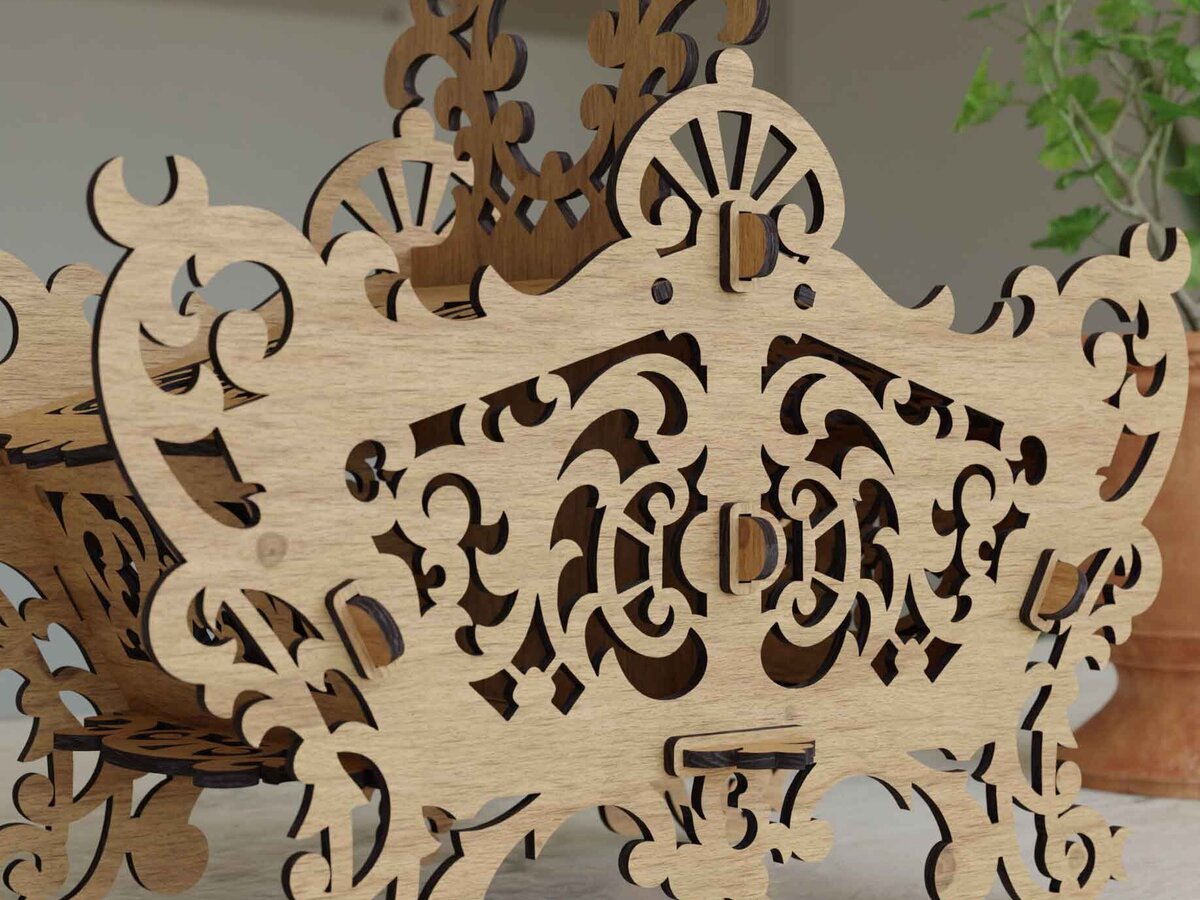 Intra απο ξύλο plywood 3mm-4mm πάχος - Κομψό Laser Cut Box Κουτί δώρου Δίασταση 20x20 cm INTRAFABR-110658360