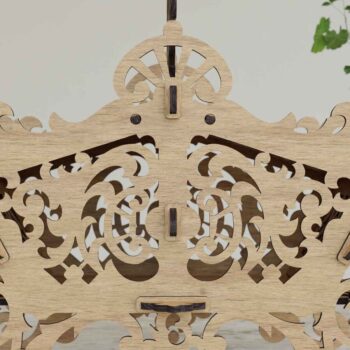Intra απο ξύλο plywood 3mm-4mm πάχος - Κομψό Laser Cut Box Κουτί δώρου Δίασταση 20x20 cm INTRAFABR-110658360 - Image 2