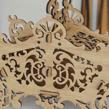 Intra απο ξύλο plywood 3mm-4mm πάχος - Κομψό Laser Cut Box Κουτί δώρου Δίασταση 20x20 cm INTRAFABR-110658360 - Image 3