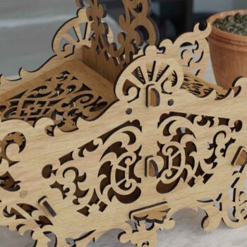 Intra απο ξύλο plywood 3mm-4mm πάχος - Κομψό Laser Cut Box Κουτί δώρου Δίασταση 20x20 cm INTRAFABR-110658360 - Image 4