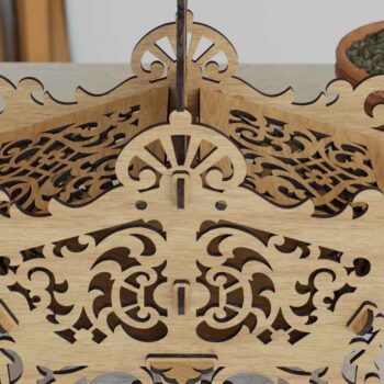 Intra απο ξύλο plywood 3mm-4mm πάχος - Κομψό Laser Cut Box Κουτί δώρου Δίασταση 20x20 cm INTRAFABR-110658360 - Image 5