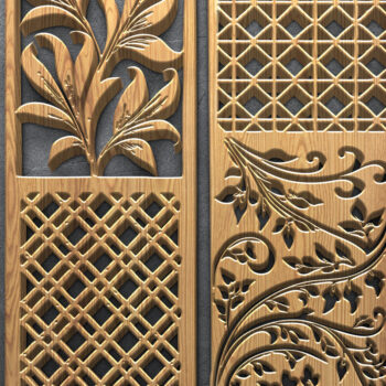 Intra απο ξύλο plywood 3mm-4mm πάχος - Κομψά φλοράλ πάνελ με  Δίασταση 4500x5400 cm INTRAFABR-124676925 - Image 3