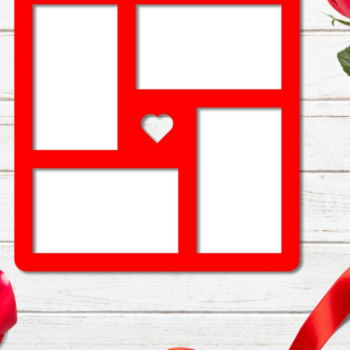 Intra απο ξύλο plywood 3mm-4mm πάχος - Κομψή κορνίζα φωτογραφιών Love Cut με λέιζερ Δίασταση 20x25 cm INTRAFABR-82711381 - Image 1