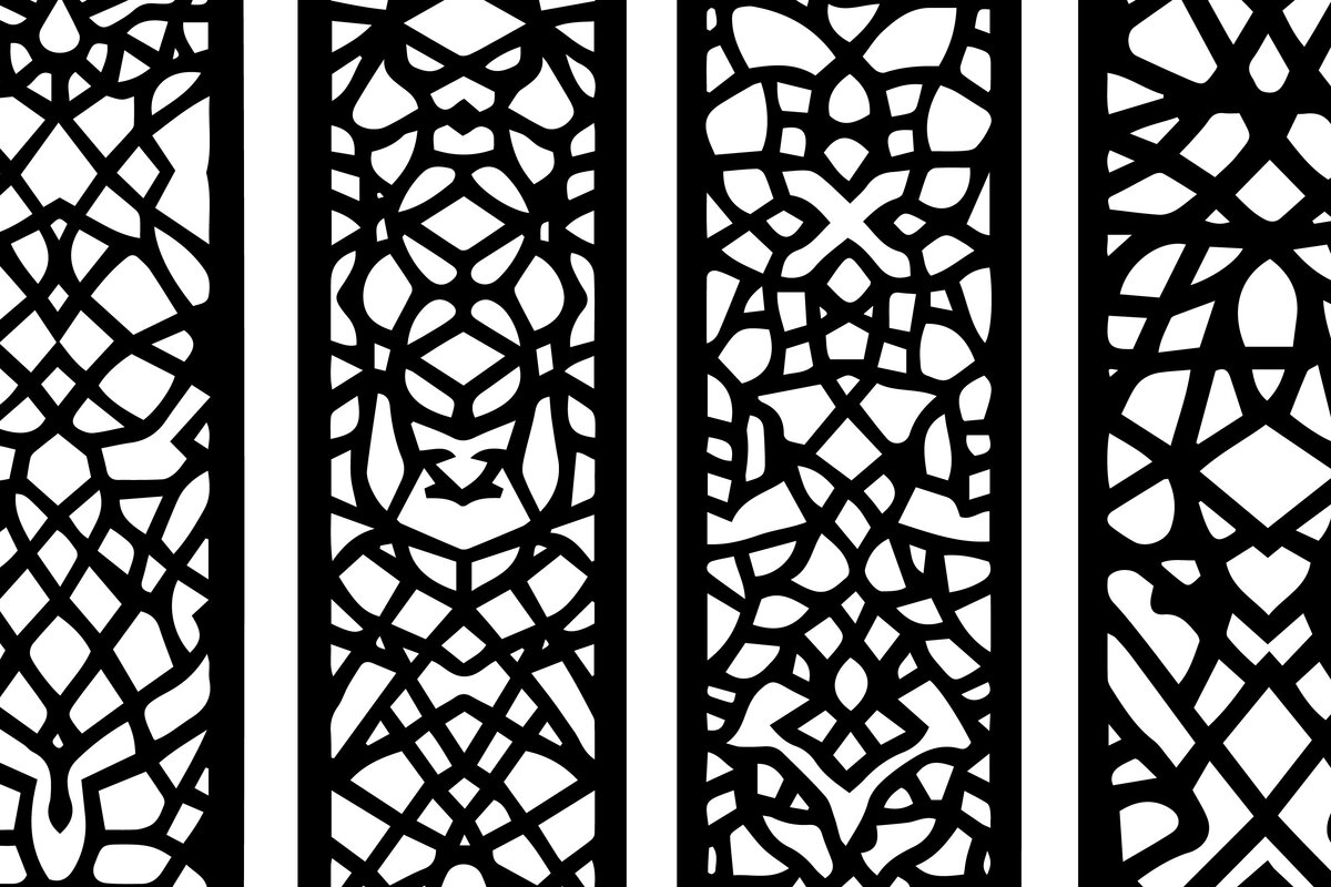 Intra απο ξύλο plywood 3mm-4mm πάχος - Κομψό σχέδιο πάνελ κοπής με λέιζερ Δίασταση 6x6 cm INTRAFABR-116158306